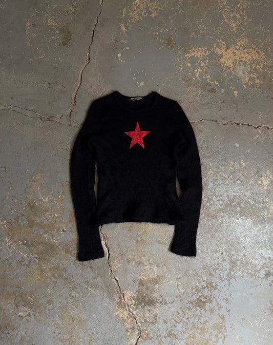 Junya Watanabe AW98 Star Cropped Mohair Knit