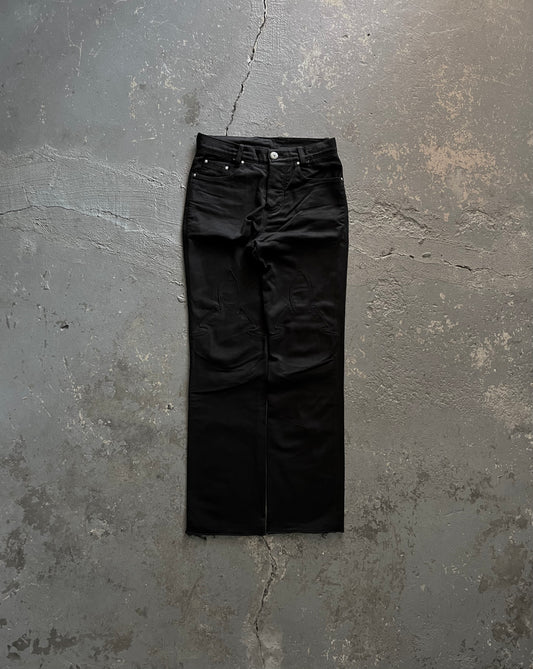 Chrome Hearts Fleur De Lis Knee Patch Jeans