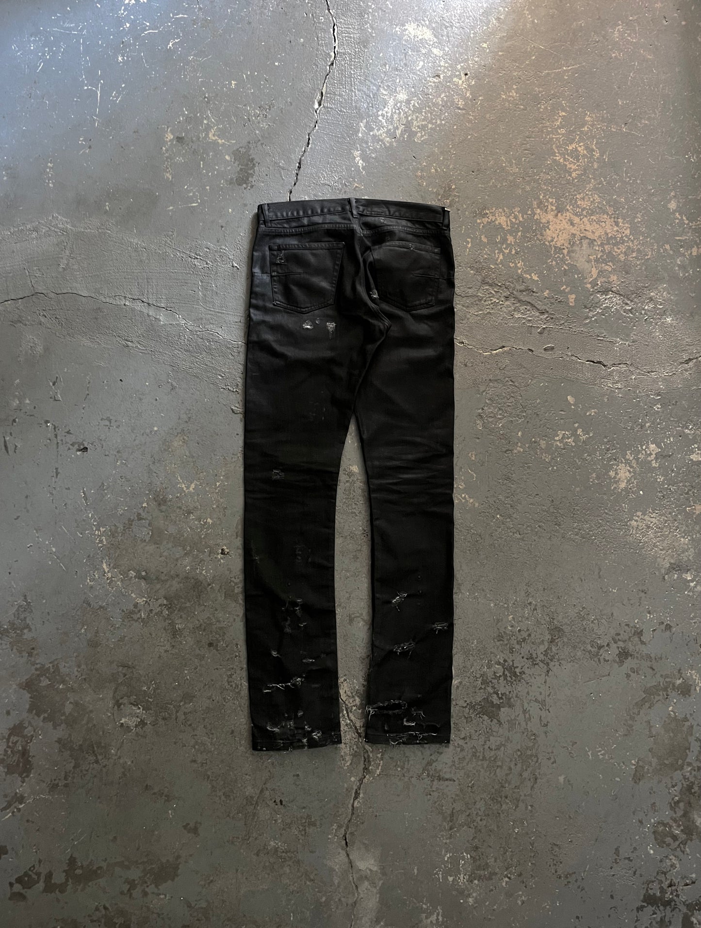 Dior Homme SS04 “STRIP” Destroyed Wax Jeans