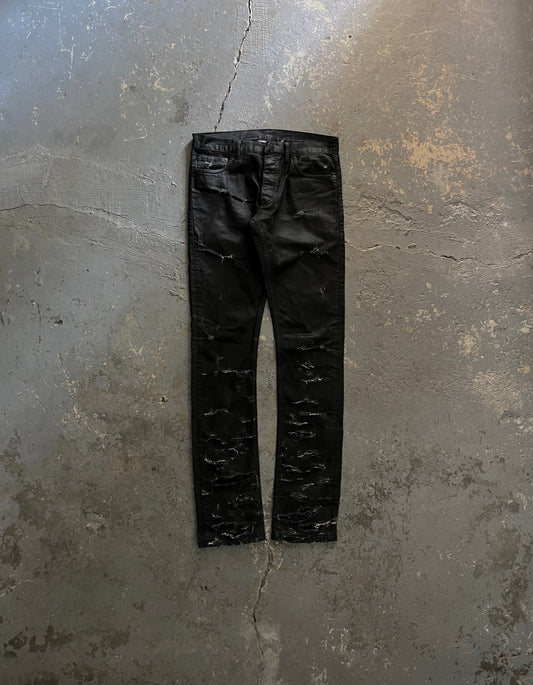 Dior Homme SS04 “STRIP” Destroyed Wax Jeans