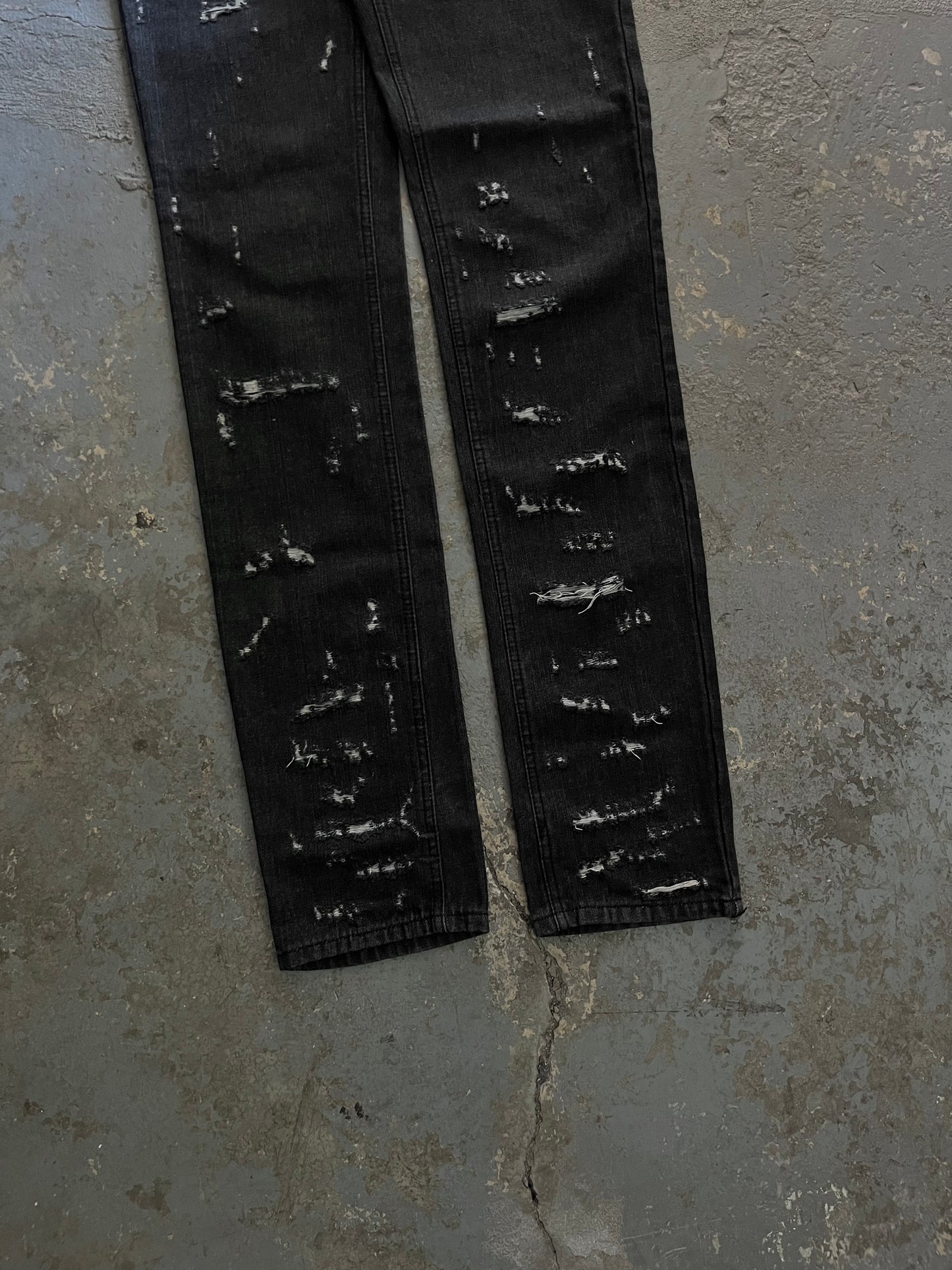 Dior SS05 “Untitled/Beck” Destroyed Denim Jeans