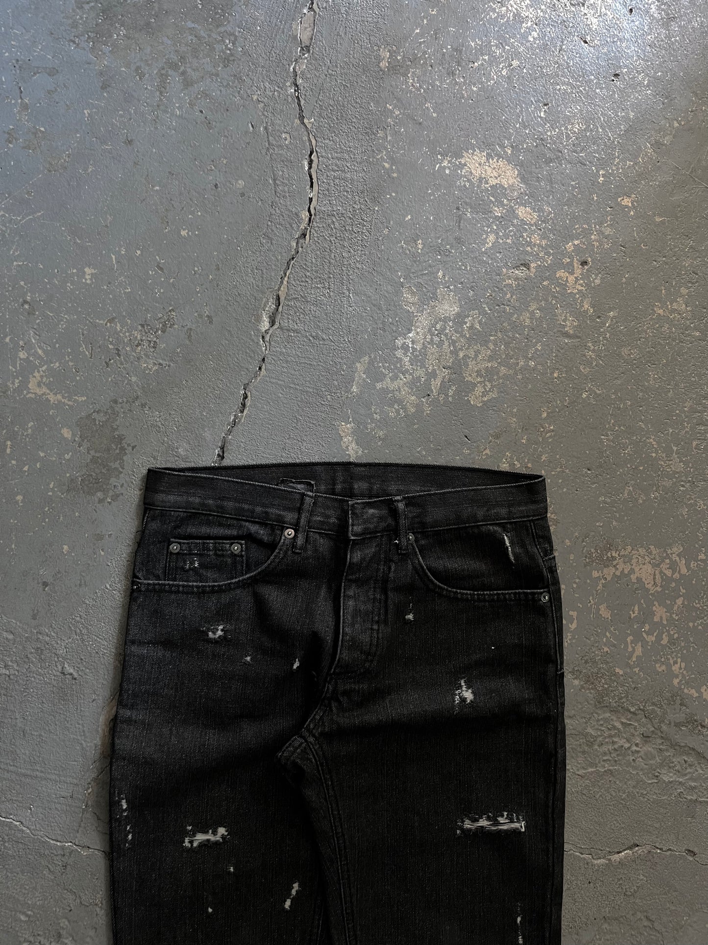 Dior SS05 “Untitled/Beck” Destroyed Denim Jeans