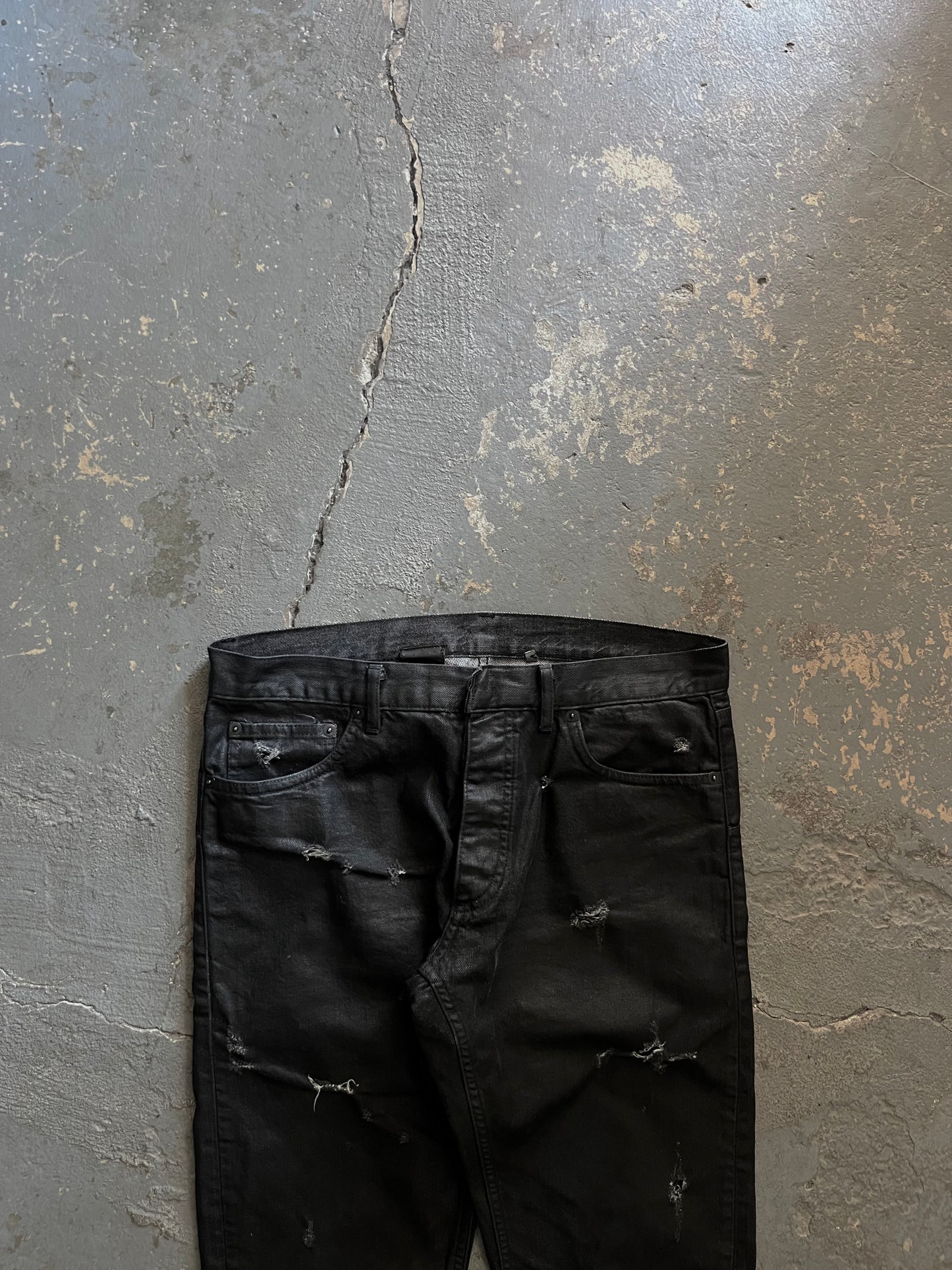 Dior Homme SS04 “STRIP” Destroyed Wax Jeans