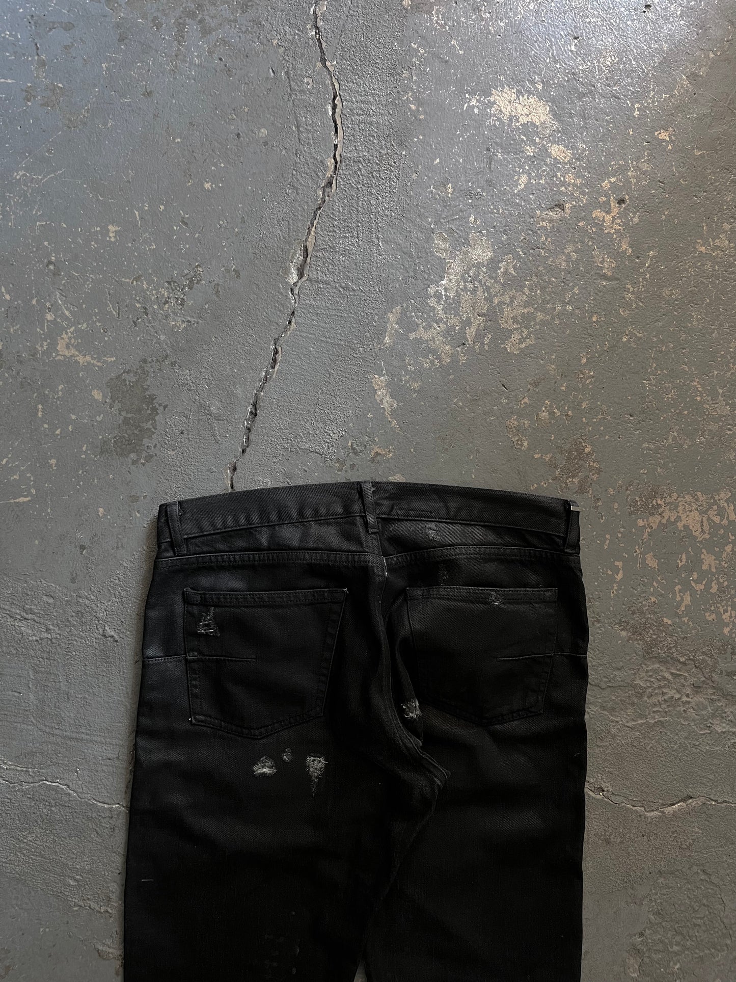 Dior Homme SS04 “STRIP” Destroyed Wax Jeans