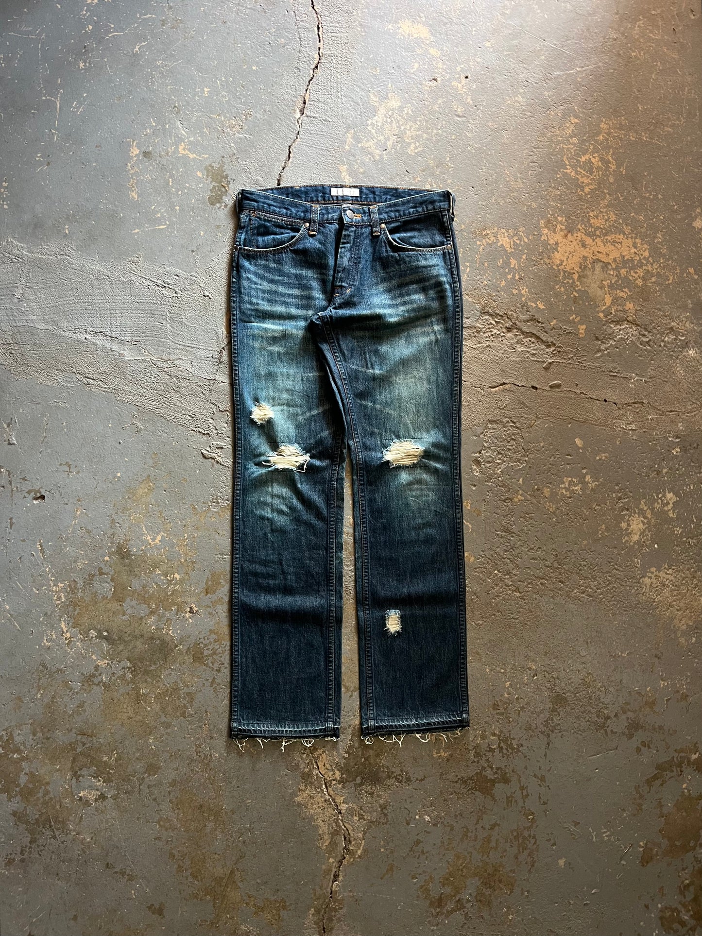 Number (N)ine AW02 “Nowhere Man” Distressed Patchwork Jeans