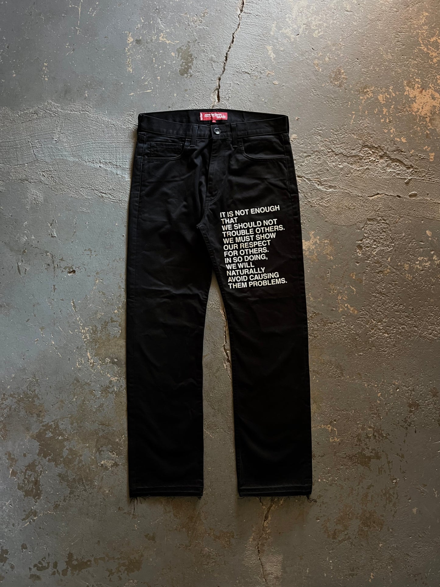 Junya Watanabe SS02 Double Sided Poem Pants