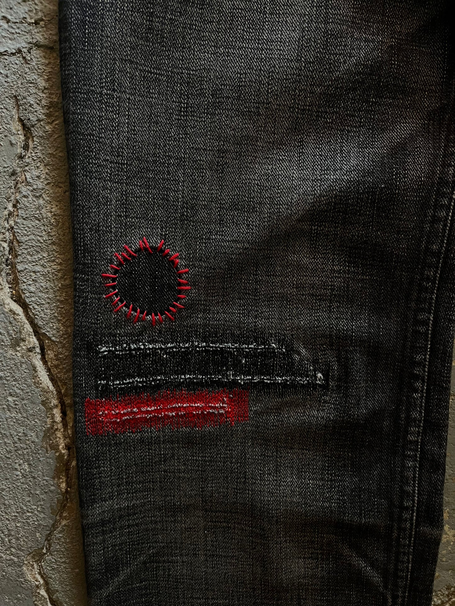 Number (N)ine SS05 “Night Crawler” Scab Patchwork Crust Pain Jeans