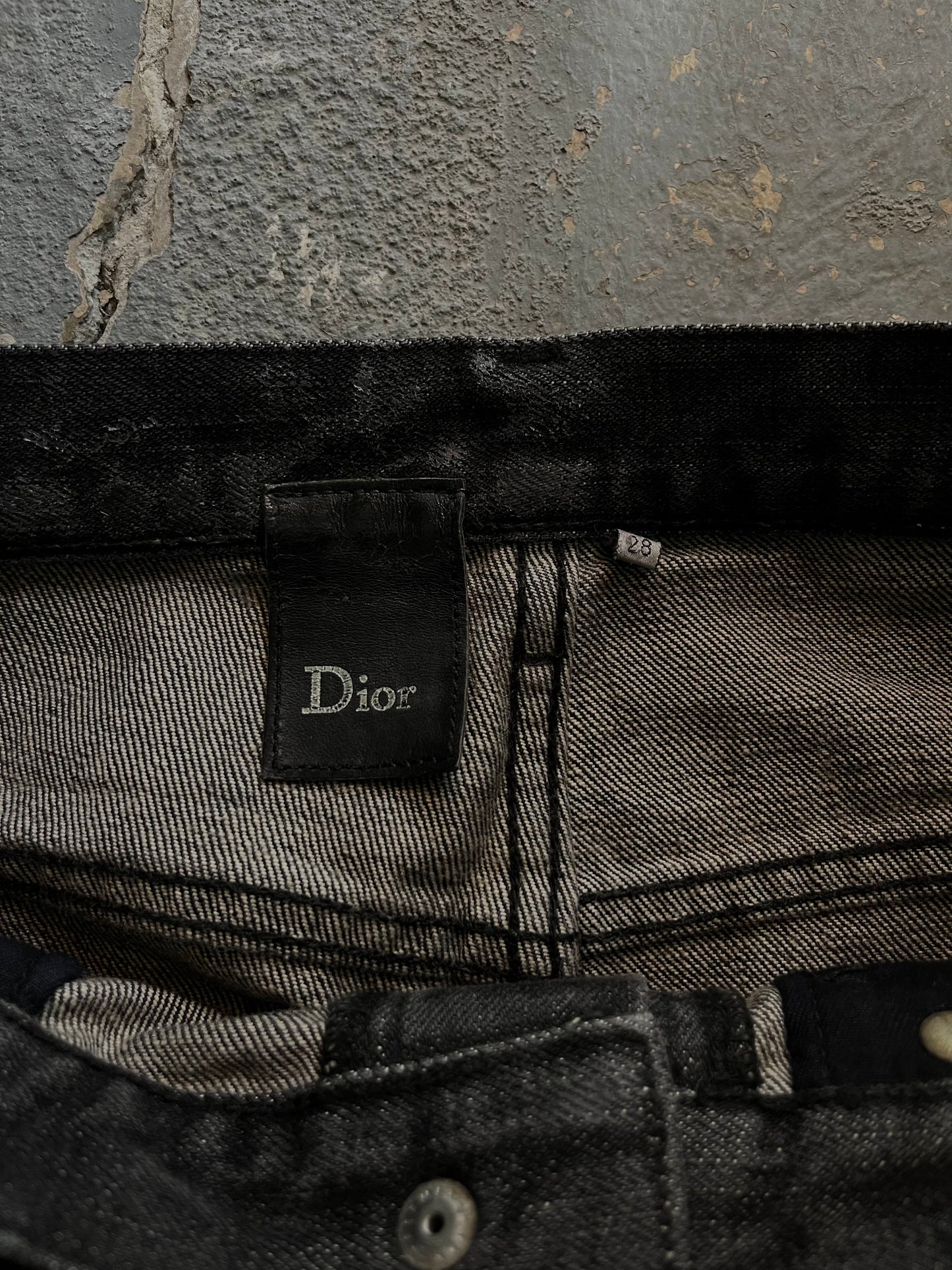 Dior AW08 “Lumiere Du Nord“ Luster Waxed Clawmark Denim