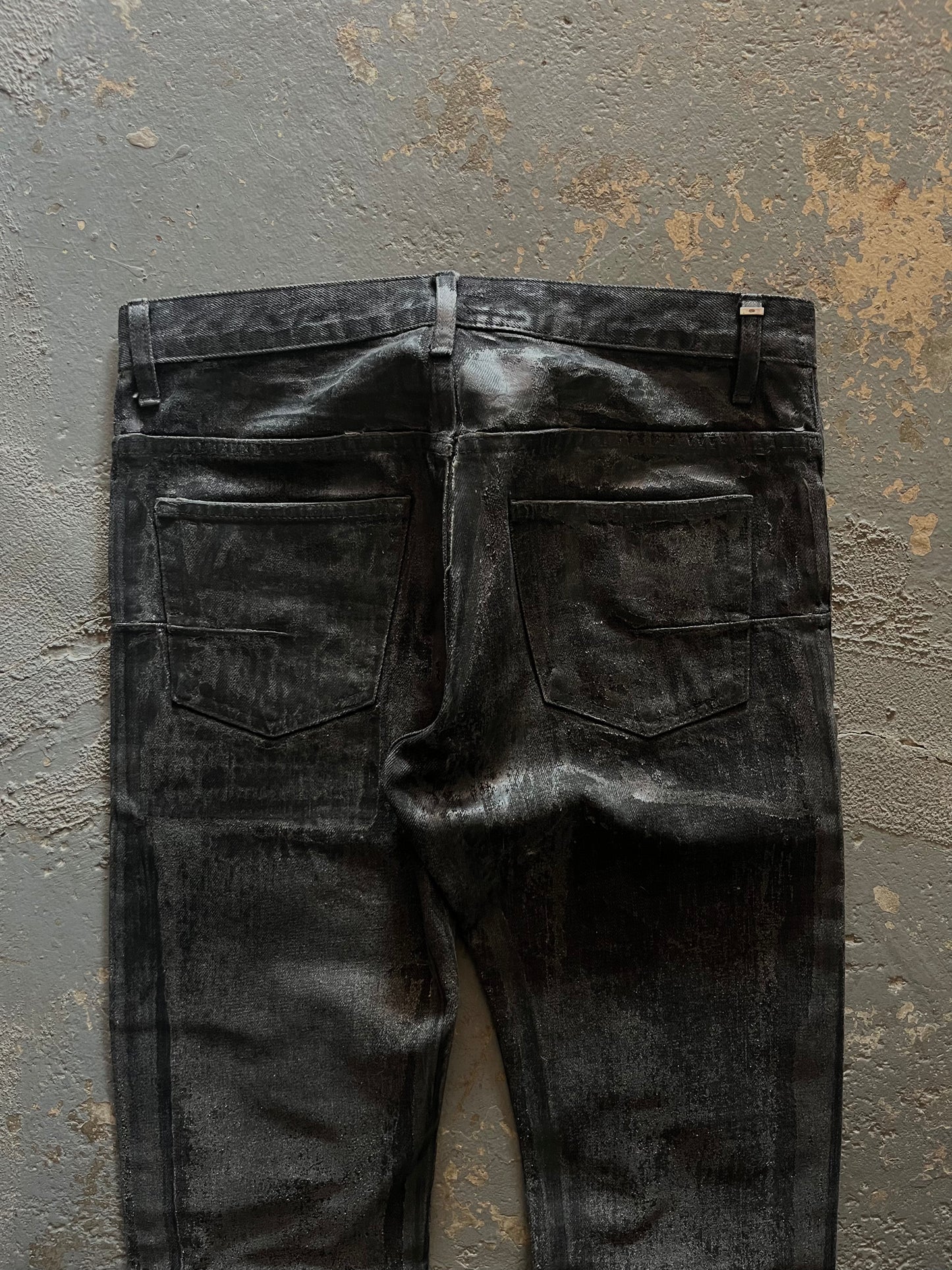 Dior AW08 “Lumiere Du Nord“ Luster Waxed Clawmark Jeans