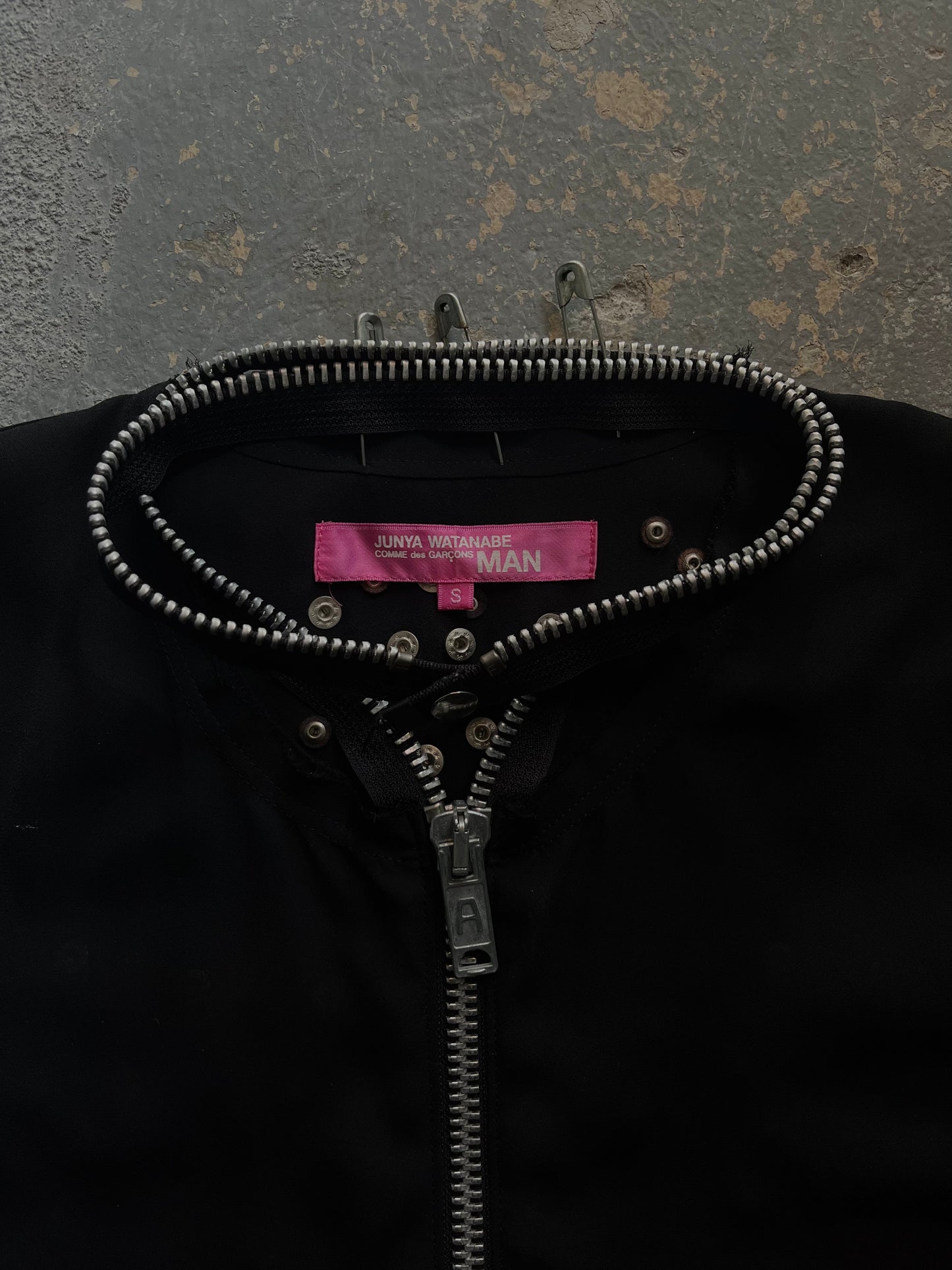 Junya Watanabe AW02 Studded Cross Choker Zip Up