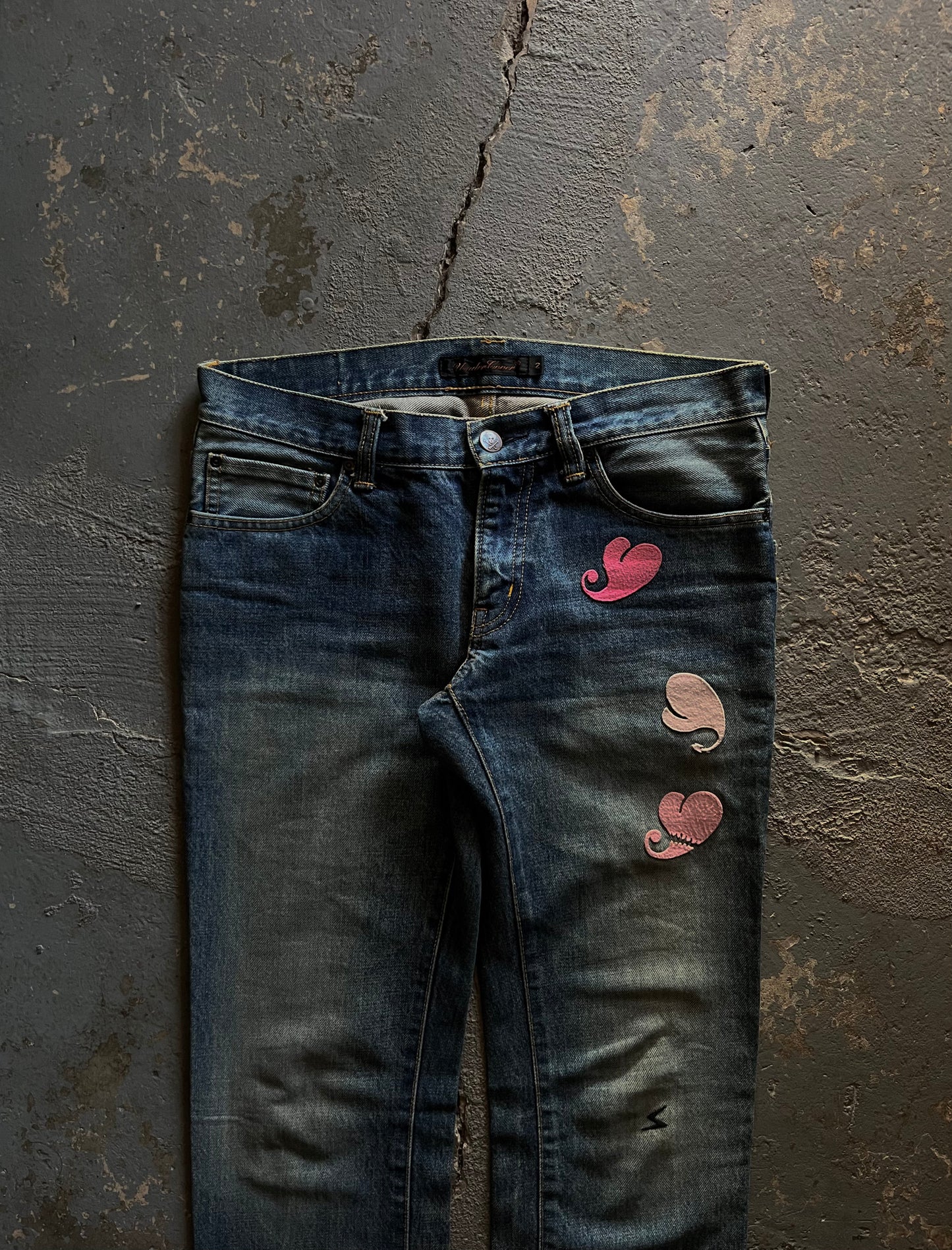 Undercover AW05 “Arts & Crafts” Heart Denim Boro Patchwork Jeans