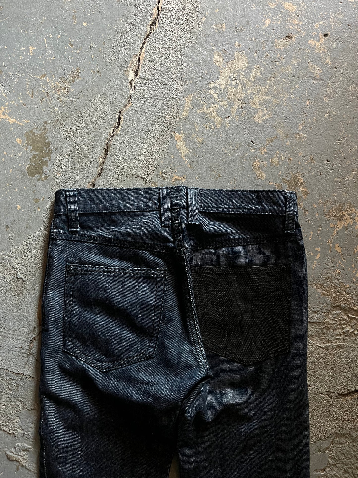 Backlash Leather Accent Jeans